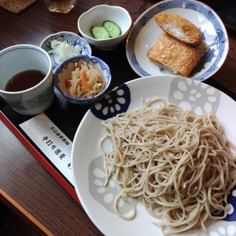 いなりセット(手打ち蕎麦  わ)