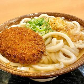 かけうどん 枝豆コロッケ