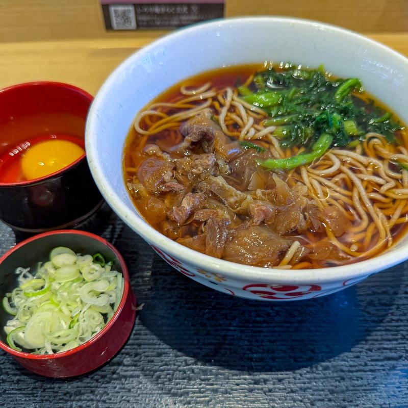 牛すき風月見そば(いろり庵きらく 新木場店)