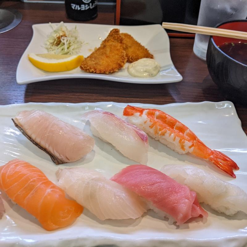 ランチ寿司(まわる寿司市場 長浜店)