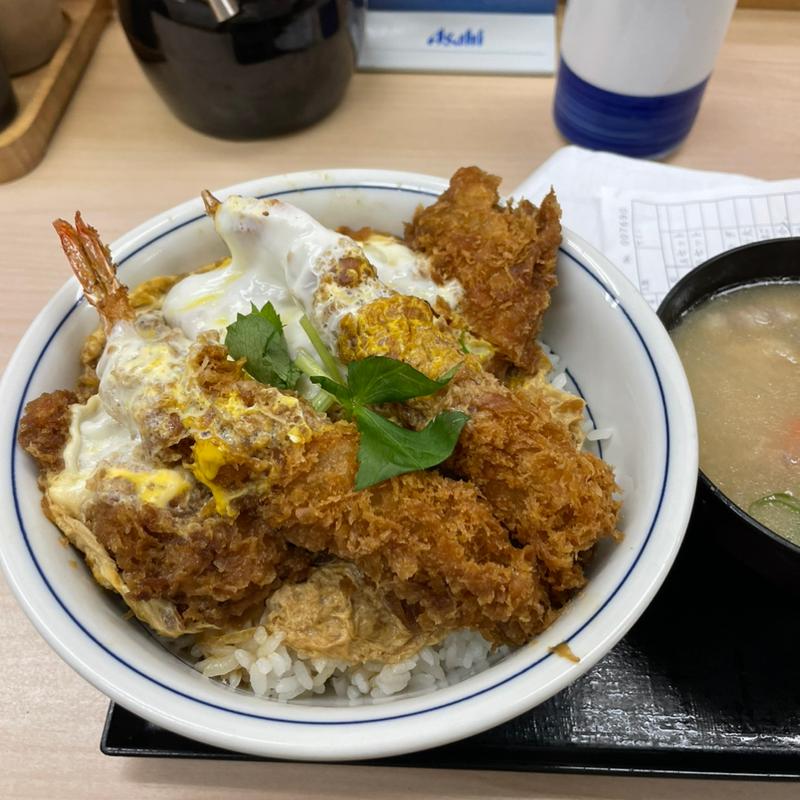 海老・ロースカツ丼(かつや 浅草店)
