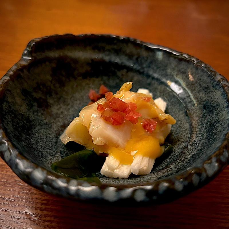 ツブと白きくらげ酢みそ(和食処 大ばん （わしょくどころ おおばん）)