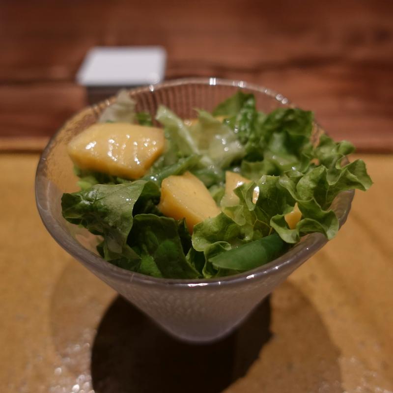 ロメインレタス グリーンカール柿 隠元(銀座 岡半 本店)