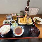 天ぷら定食(大盛)+ノンアル+ホッキ貝