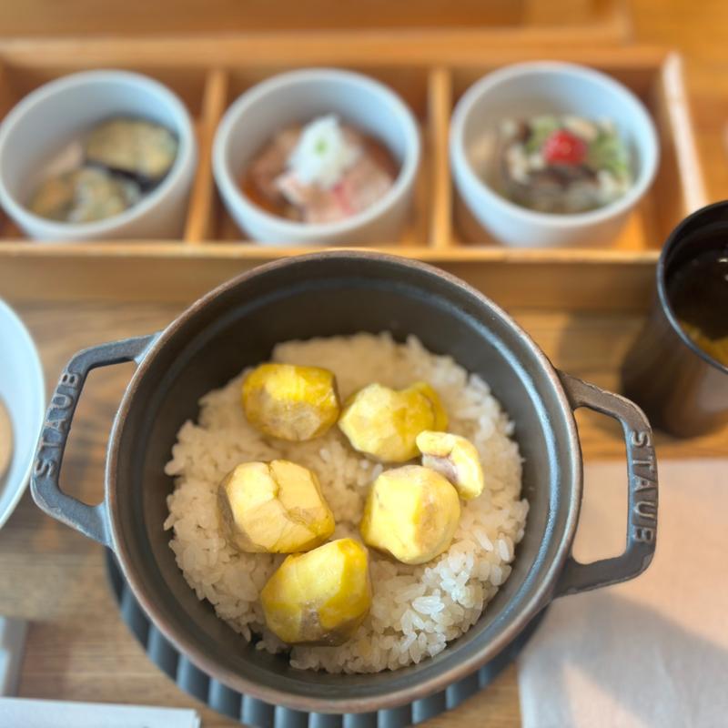 栗ご飯(小倉山荘ファーム ダイニングカフェ)