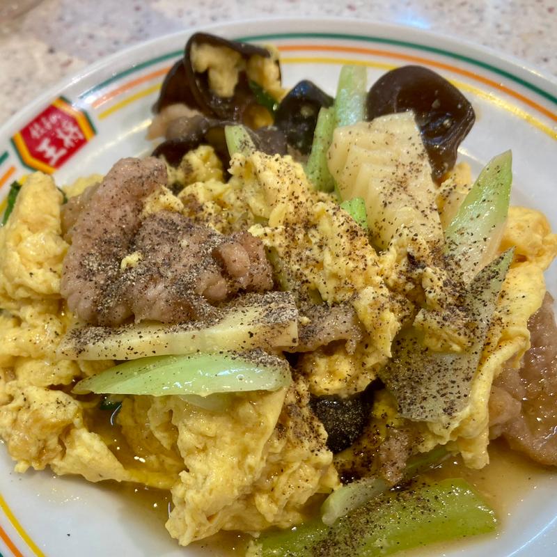 肉と玉子のいりつけ（ジャストサイズ）(餃子の王将 新小岩ルミエール店)