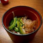 【コース】ゴーヤと納豆のネバネバうどん(和食処 大ばん （わしょくどころ おおばん）)