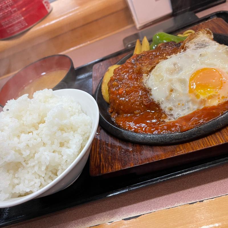 自家製ハンバーグ定食　大盛り(ランチハウス ミトヤ )