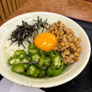ミニ納豆オクラ丼