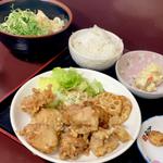 鶏天定食(讃岐一番)