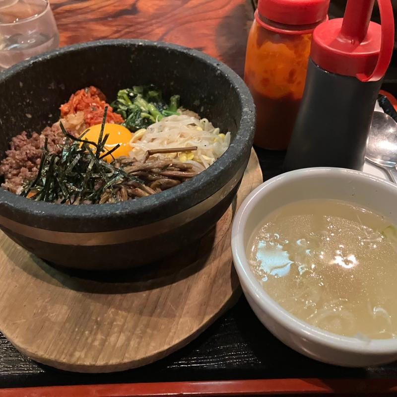 焼肉石焼きごはんランチ　のビビンパをチョイス(どんさん亭 )