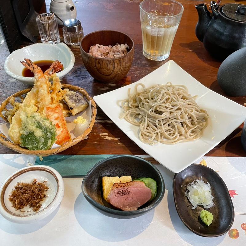 お昼の天もり蕎麦膳(恩寵)