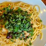 あん肝とエリンギのスパゲティ(ラ・タベルナ )