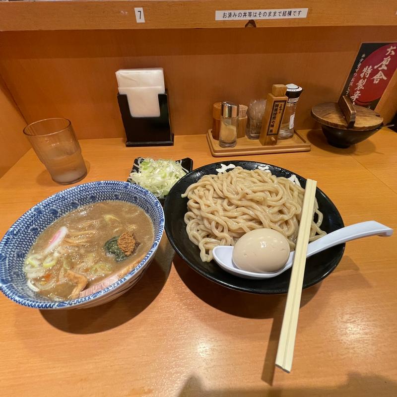 味玉つけ麺ネギトッピング(六厘舎)