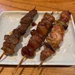 串焼き　砂肝　レバー　ねぎま(いちまる)