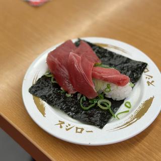 天然インド鮪中とろとねぎとろ手巻(スシロー 羽曳野店)