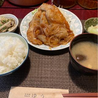 日替わり豚肉生姜焼き(気楽屋 ゆう)