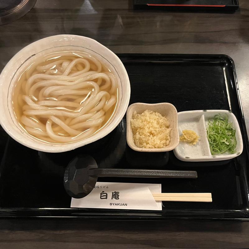 かけうどん　あつあつ(讃岐うどん 白庵 （BYAKUAN びゃくあん）)
