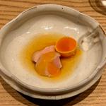 肝煮とキンカンのあいがけ
