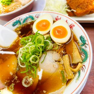 味玉ラーメンハムカツ定食(ラーメン魁力屋 北山店 )