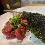 マグロブツ山わさびあえ