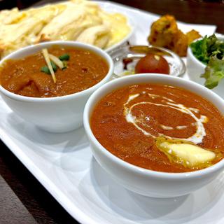 パニールバターマサラカレー＆マサラチキンカレー(ロイヤルインドレストラン ララガーデン長町店)