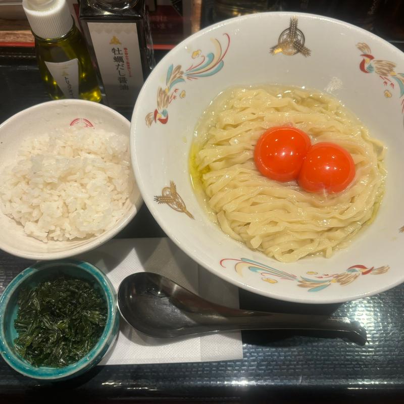 たまごかけ麺(つけ麺専門店 三田製麺所 新宿西口店)