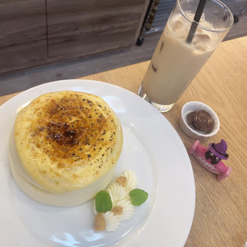 ブリュレパンケーキ&アイスカフェラテ(トイチパンケーキ toichipancake 北堀江店)
