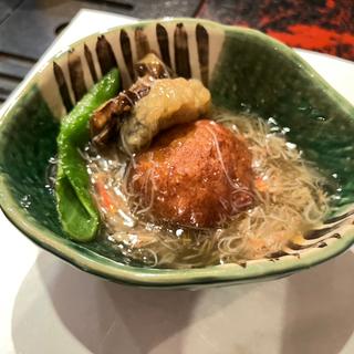 蕪豆腐　鮑蟹あんかけ(多満喜)