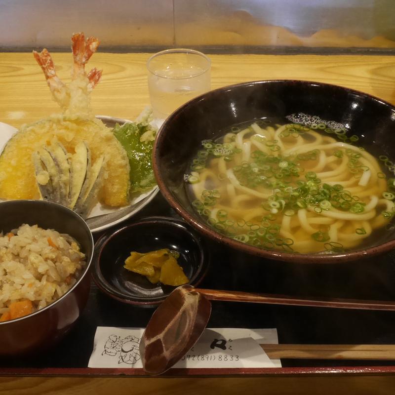 天ぷらうどん(手造りうどん 楽々 （らくらく）)