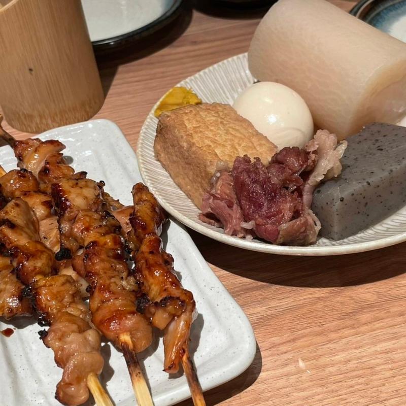 焼き鳥・おでん5種盛り(大衆酒場さんま)