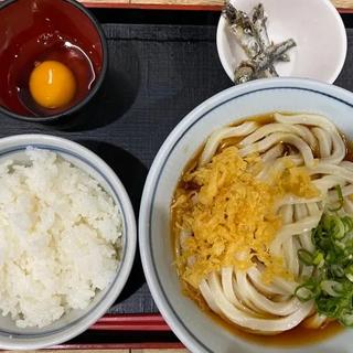 朝定食(つくもうどん 塩小路本店)