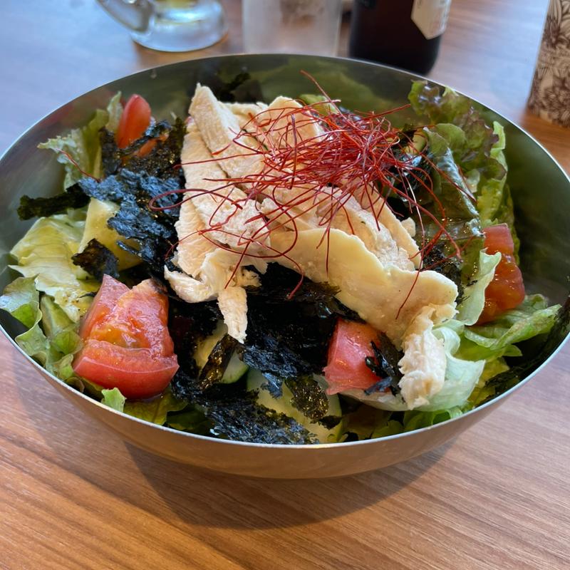 やわらか蒸し鶏のチョレギサラダ(RAKU SPA GARDEN 名古屋)