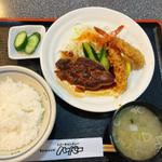 B ハンバーグと海老フライ定食(ステーキ＆シチュー　レストラン　ハーバー )
