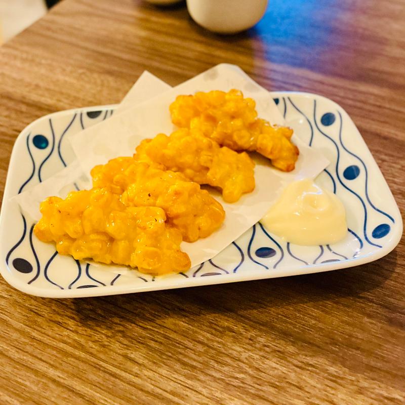とうもろこし揚げ(牛タン おでん くろや 恵比寿店)