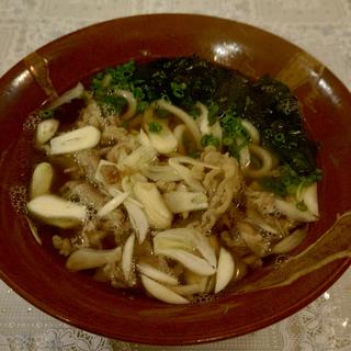 ニンニク肉うどん