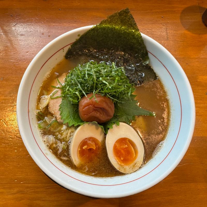 南高梅の煮干しらーめん　並(麺屋 うさぎ 宿院店)
