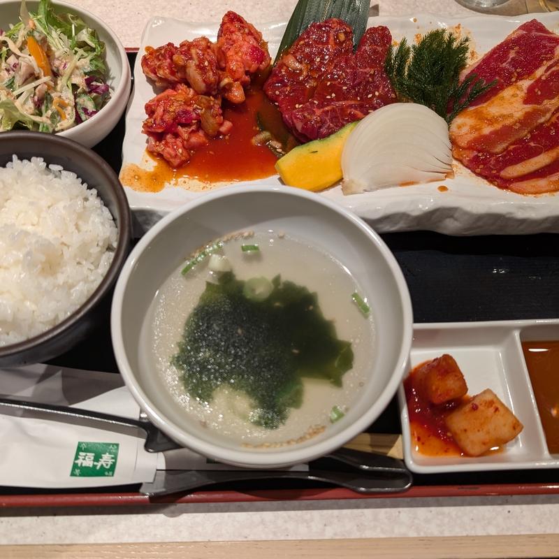 秘伝ダレのミックス定食(焼肉名菜 福寿 アルカキット錦糸町店)