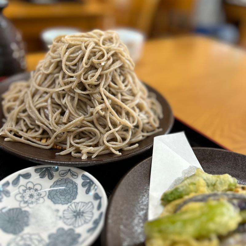 寒ざらし田舎野菜天ぷらそば(大盛り)(川音亭 )