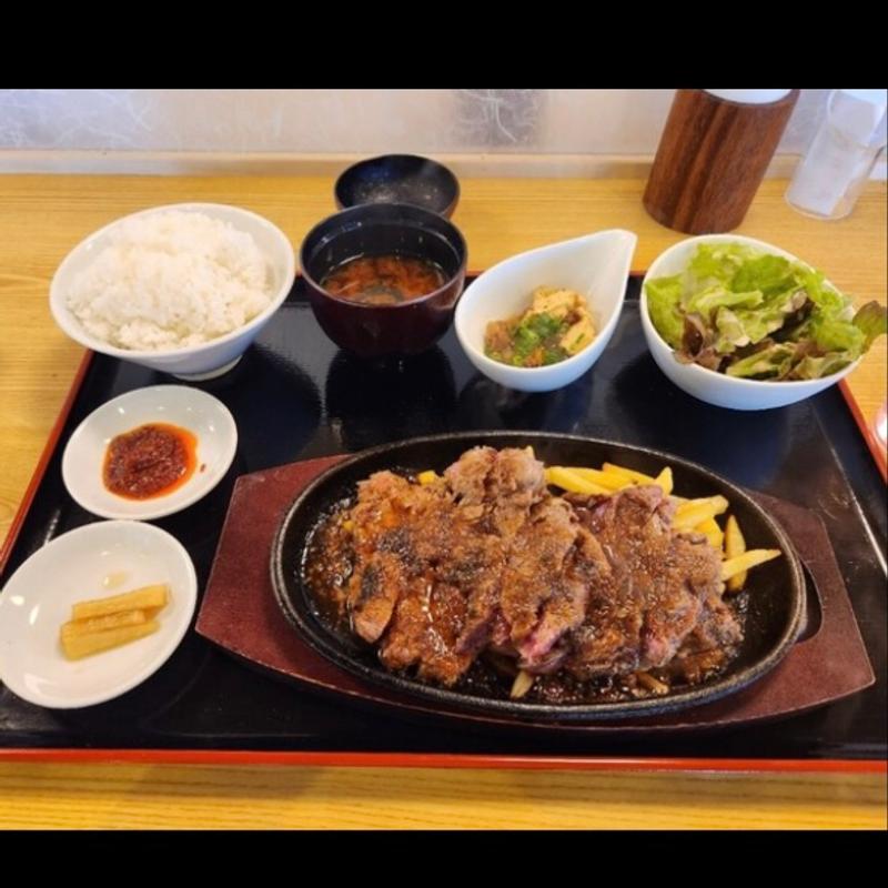 熟成赤身ステーキ定食(ビッグシェフ亭)