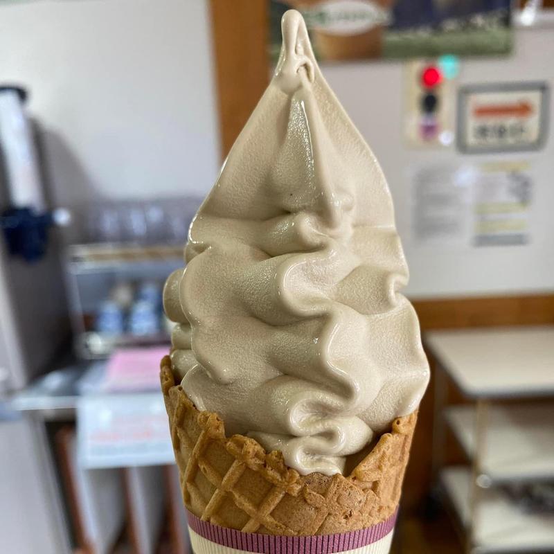 ほうじ茶ソフト 小(道の駅 大山恵みの里 )