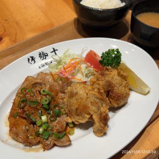 鶏唐揚げ&豚生姜焼き(洋食屋　伊勢十　神保町店)