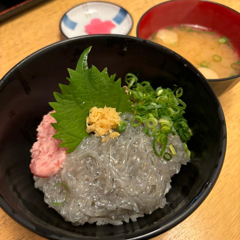 ねぎとろ生しらす丼(まぐろ三昧那智 )