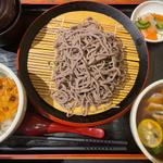 肉そばセット小天丼(浅草割烹天とよ神保町店)
