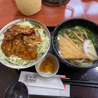 半バラ丼セット（半バラ丼✖️半きつねうどん）(里のうどん 多摩センター店)