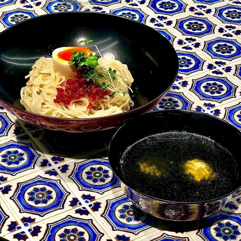 梅つけ麺(ここにもとだか)