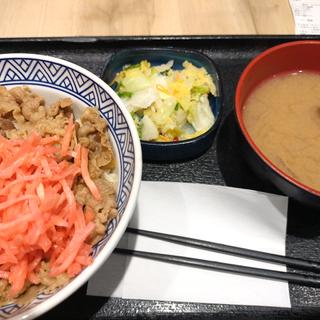 牛丼あたまの大盛Bセットあさり汁変更(吉野家 大井町駅西口店 )