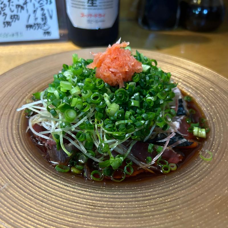 薬味どっさりカツオ炙りポン酢(ひぜん屋)