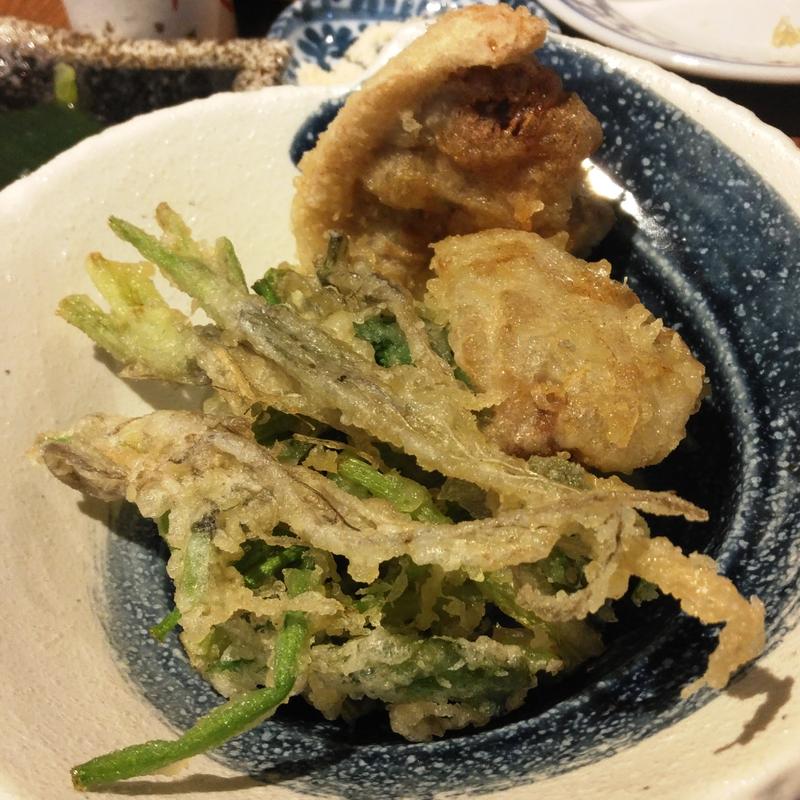 鴨天と芹天(天ぷら酒場 ててて天)