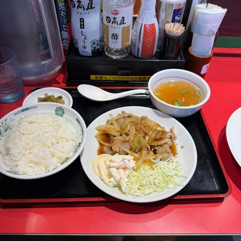 しょうが焼き定食(日高屋 草加西口店)